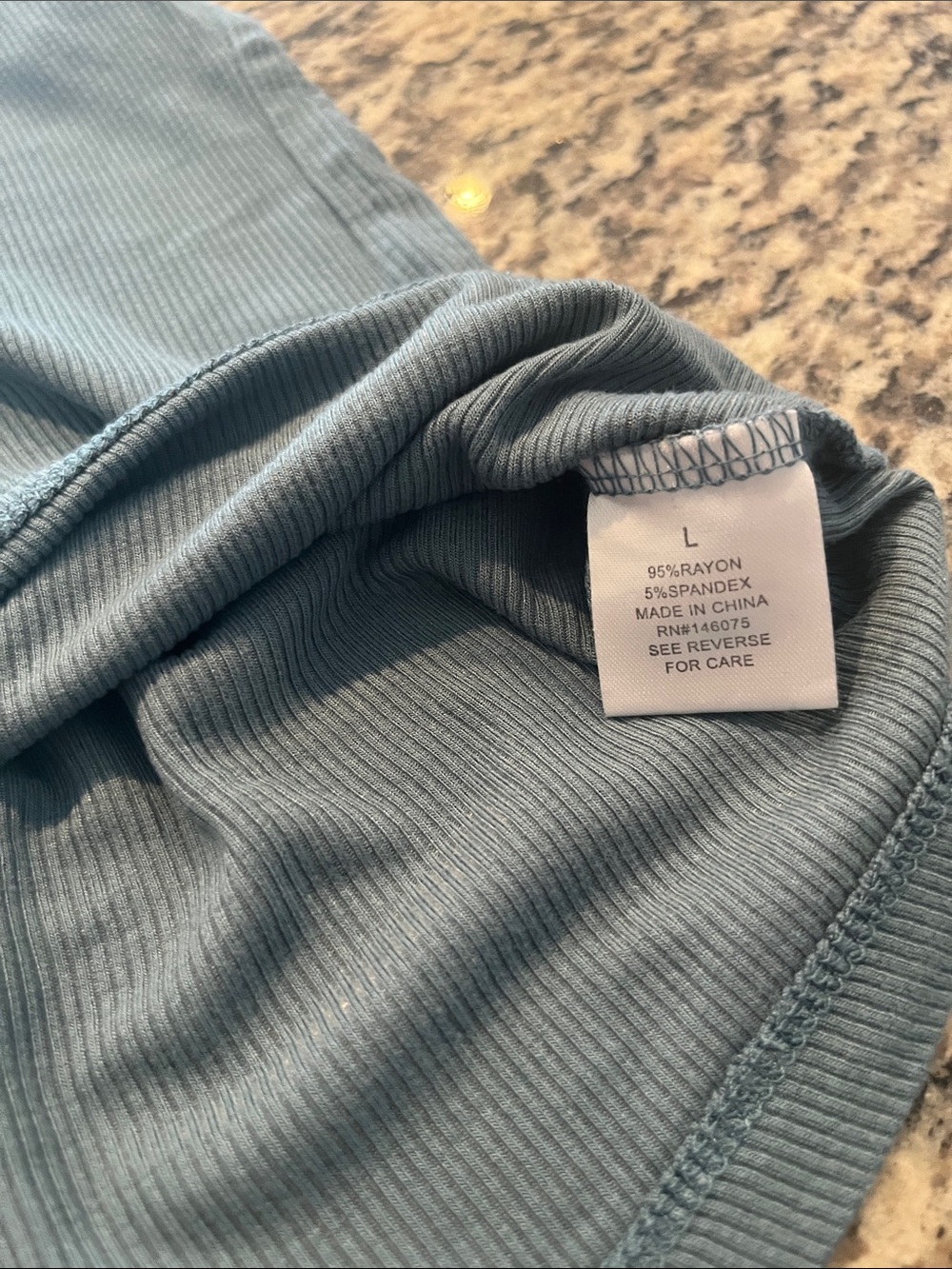 Sweet Romeo Blue Ribbed Tank Top - Picture 3 of 3